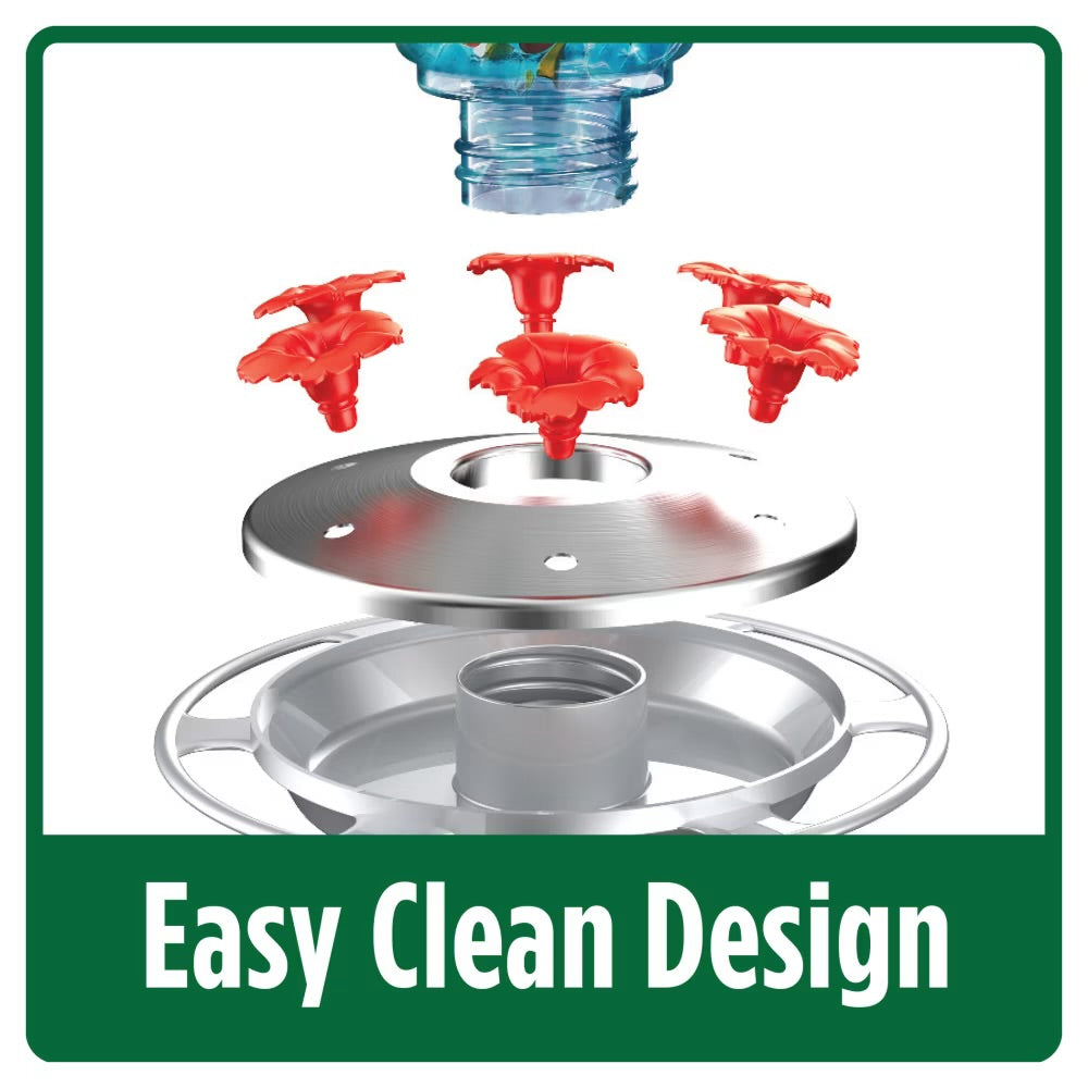 Blown Glass Hummingbird Feeder