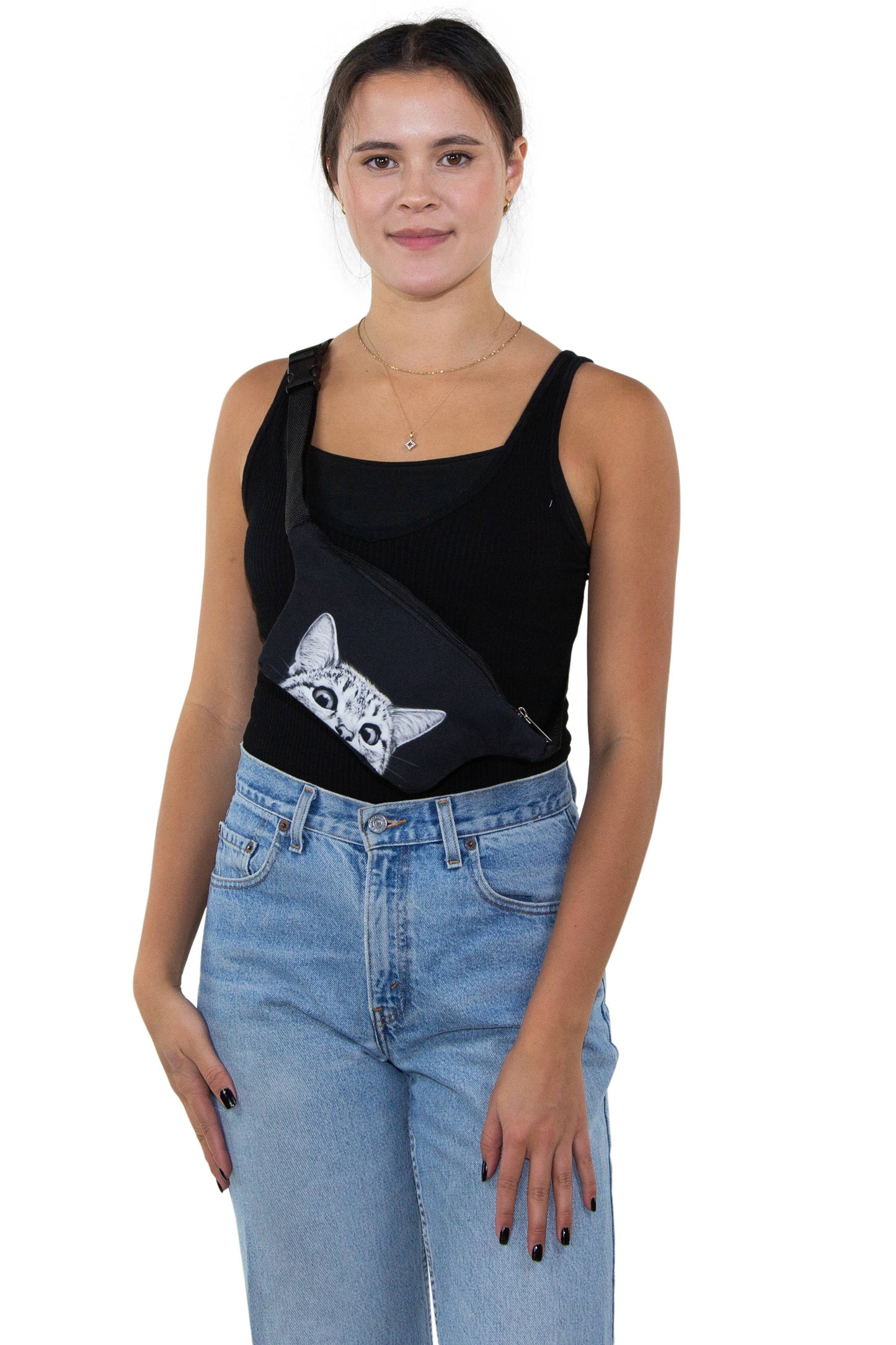 Peeking Cat Fanny Pack