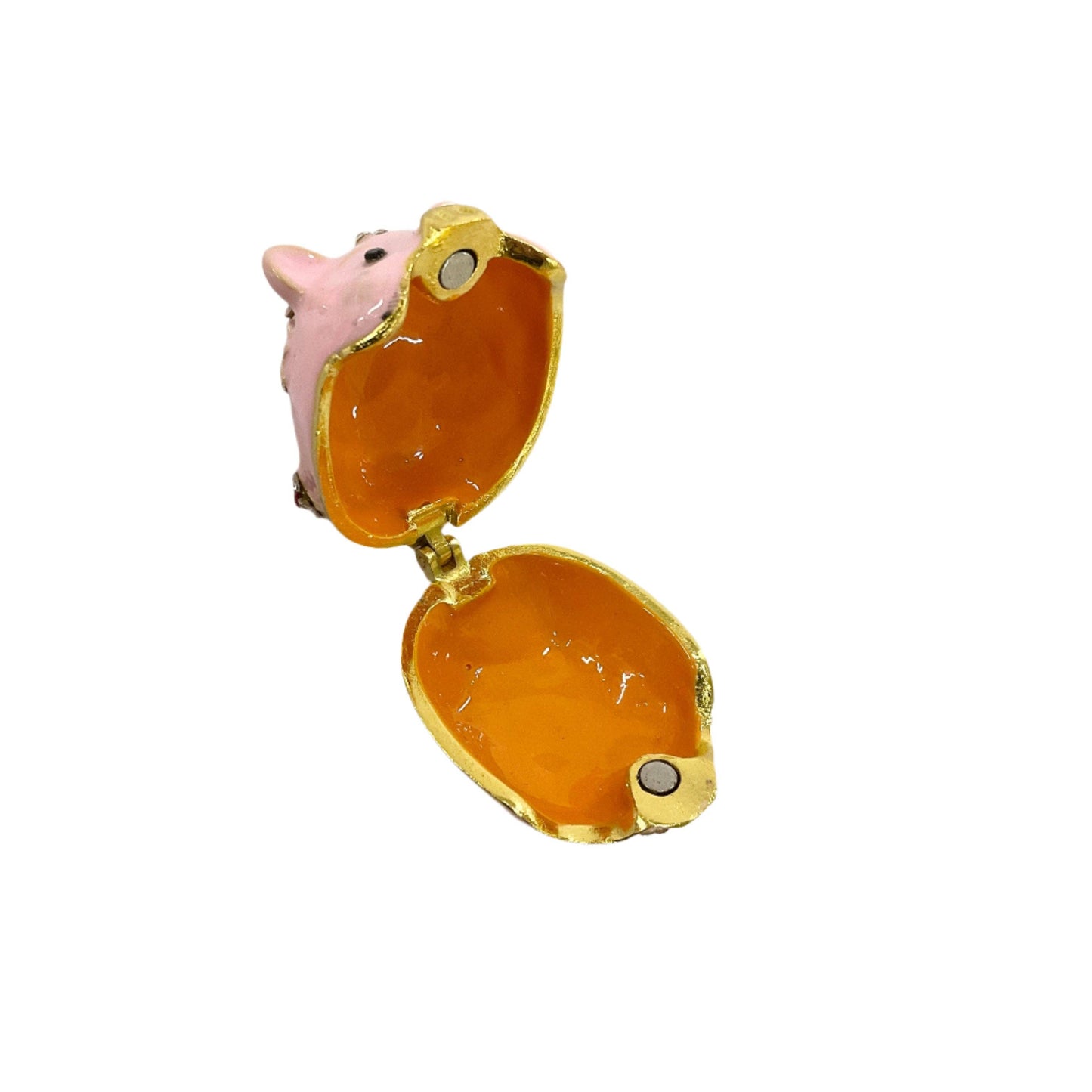 Jeweled Enameled Pig Trinket Box