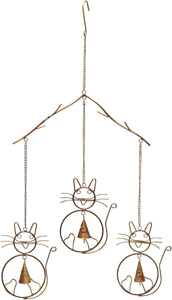 Cats with Bells Wind Chime