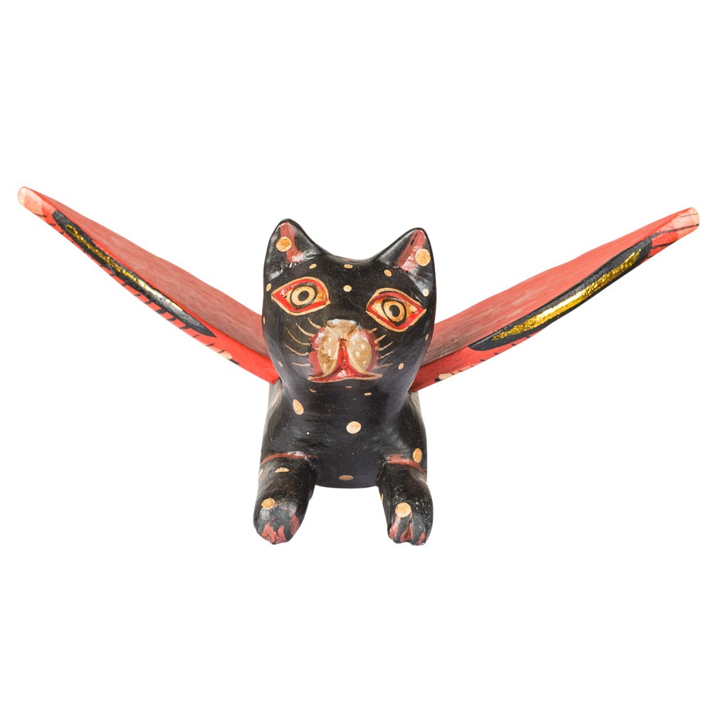 Flying Winged Black Cat
