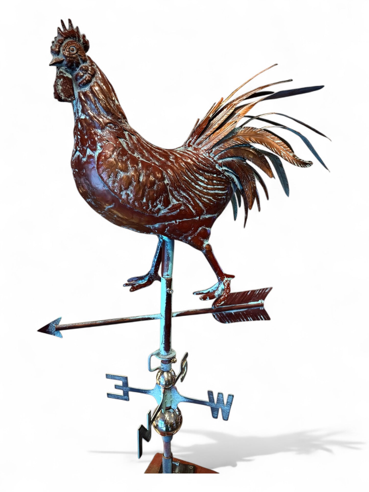 Handcrafted 3D Strutting Rooster Weathervane