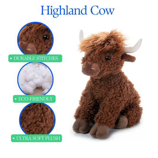 Plush Brown Highland Cow