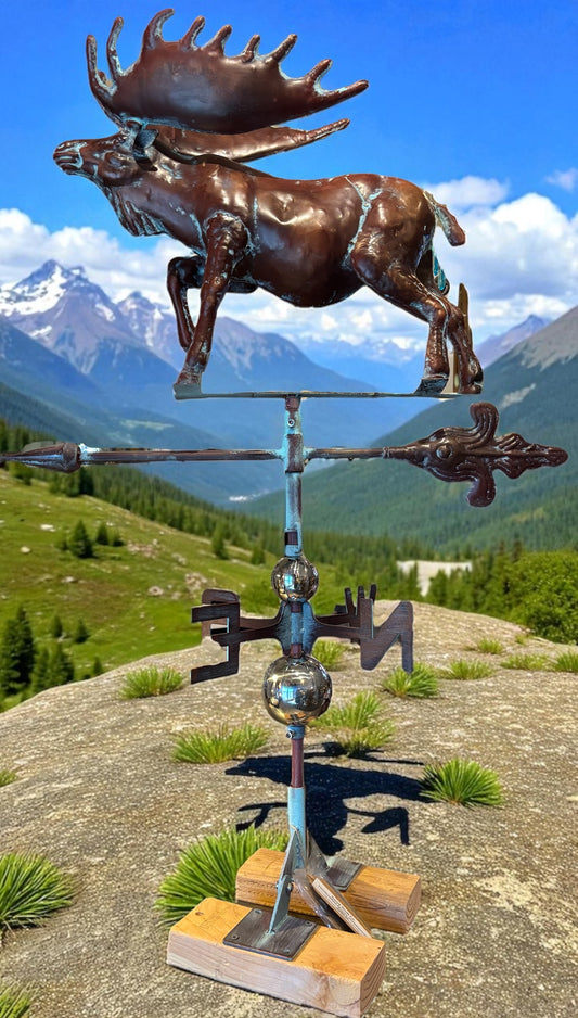 Handcrafted 3D Moose Weathervane