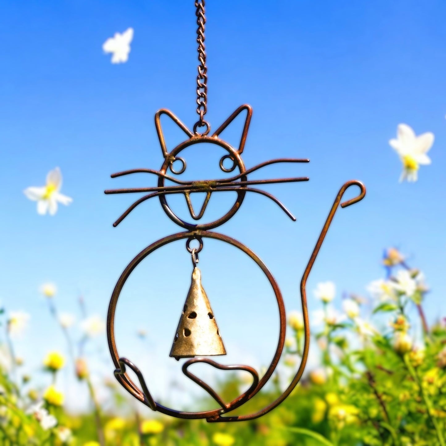 Cats with Bells Wind Chime
