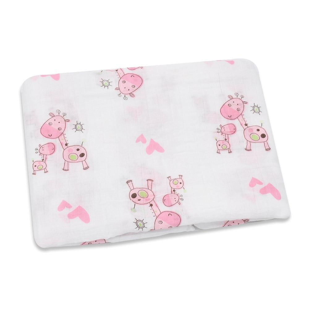 Lightweight Cotton Muslin Baby Swaddle Blanket - Multiple Designs