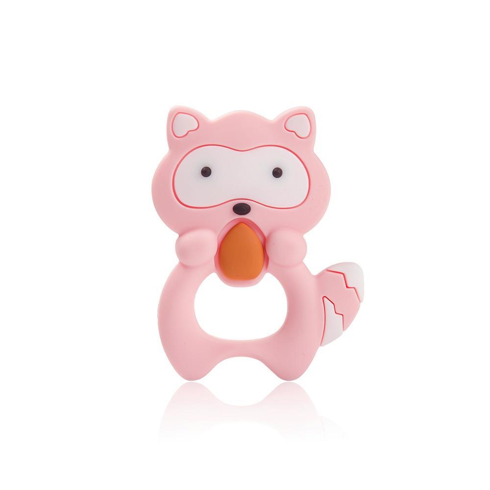 Silicone Raccoon Baby Teether — 100% Food-Grade, BPA-Free & Dishwasher Safe - Multiple Colors