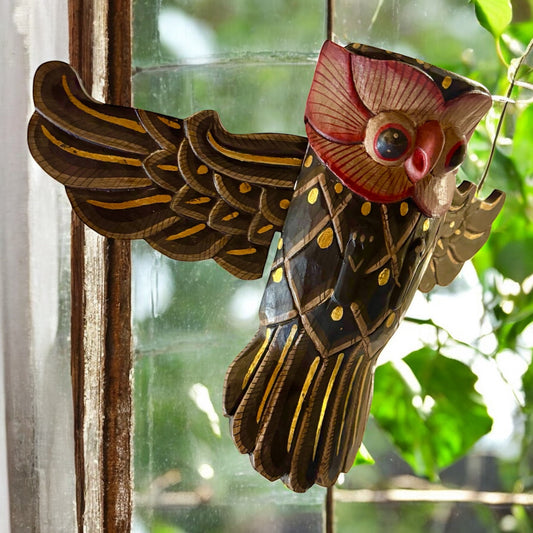Wooden Flying Owl