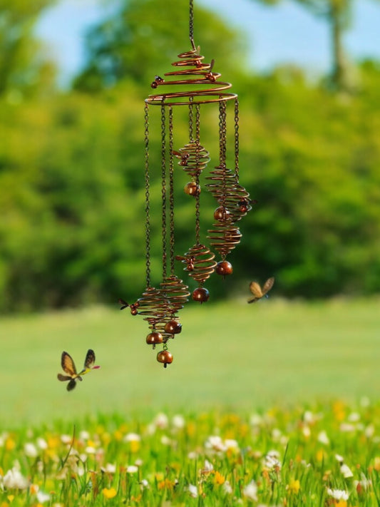 Bee Spiral with Bells Mobile