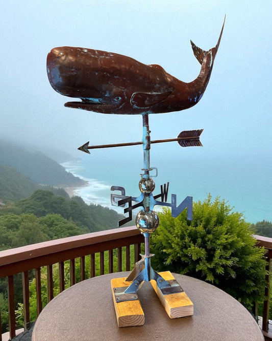 Handcrafted 3D Whale Weathervane