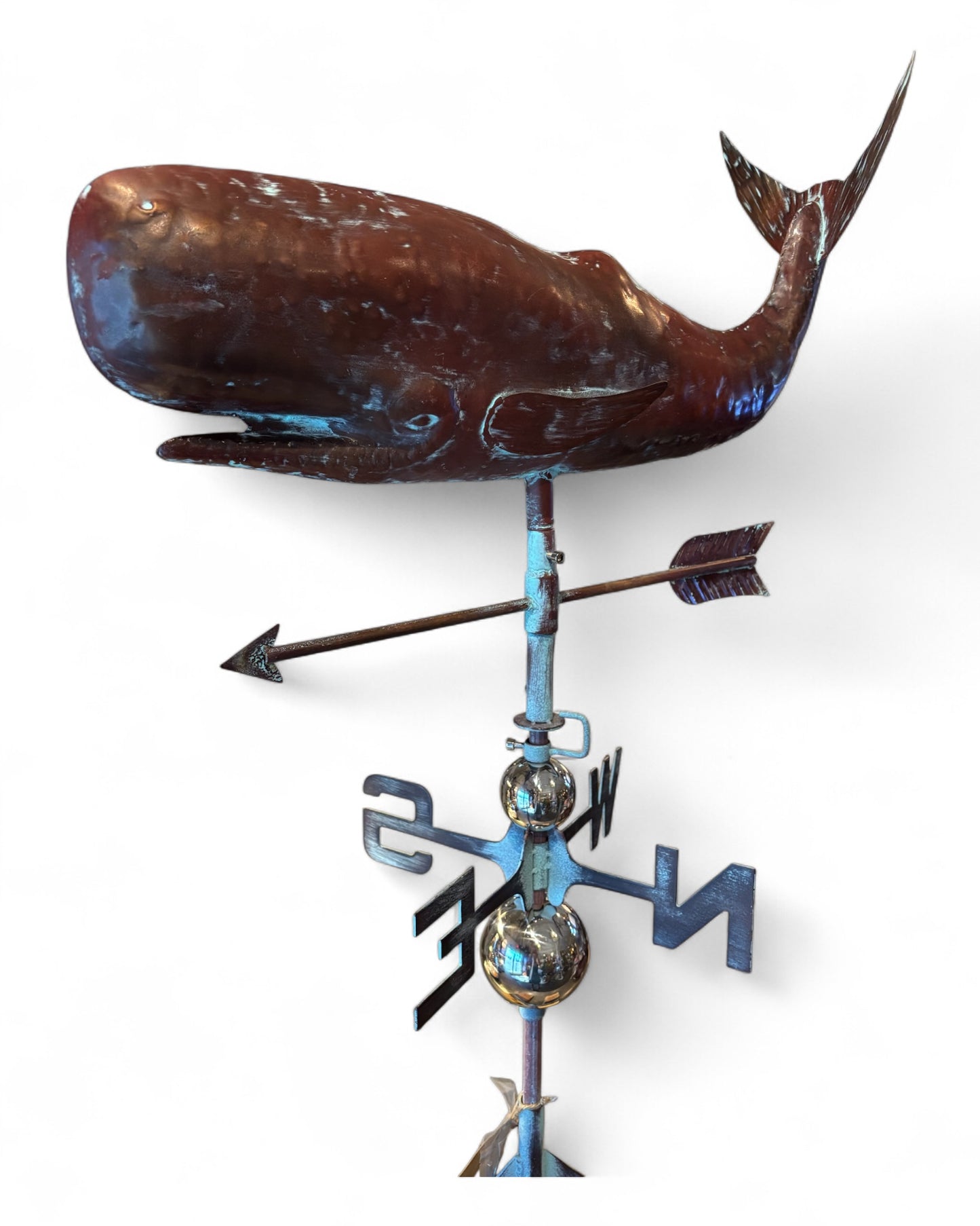 Handcrafted 3D Whale Weathervane
