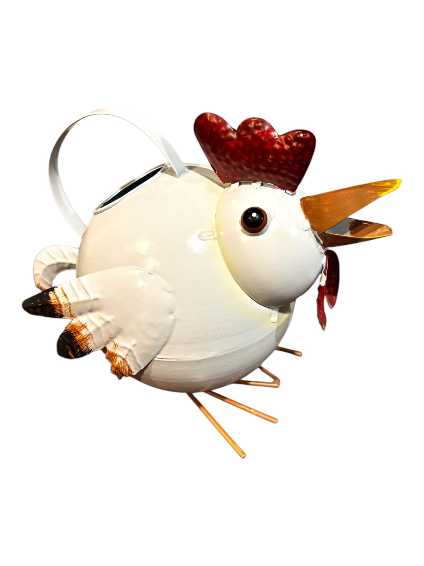 Hand Painted Metal Chicken Watering Can