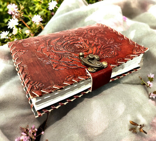 Genuine Leather Roses Journal