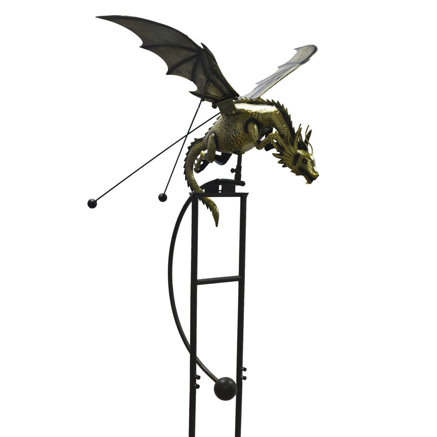 Jumbo Gold Dragon Garden Rocker – over 4.5 ft Wingspan!