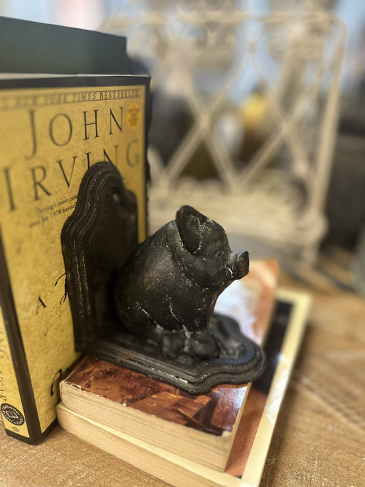 Cast Iron Pig Bookend Pair (set of 2)