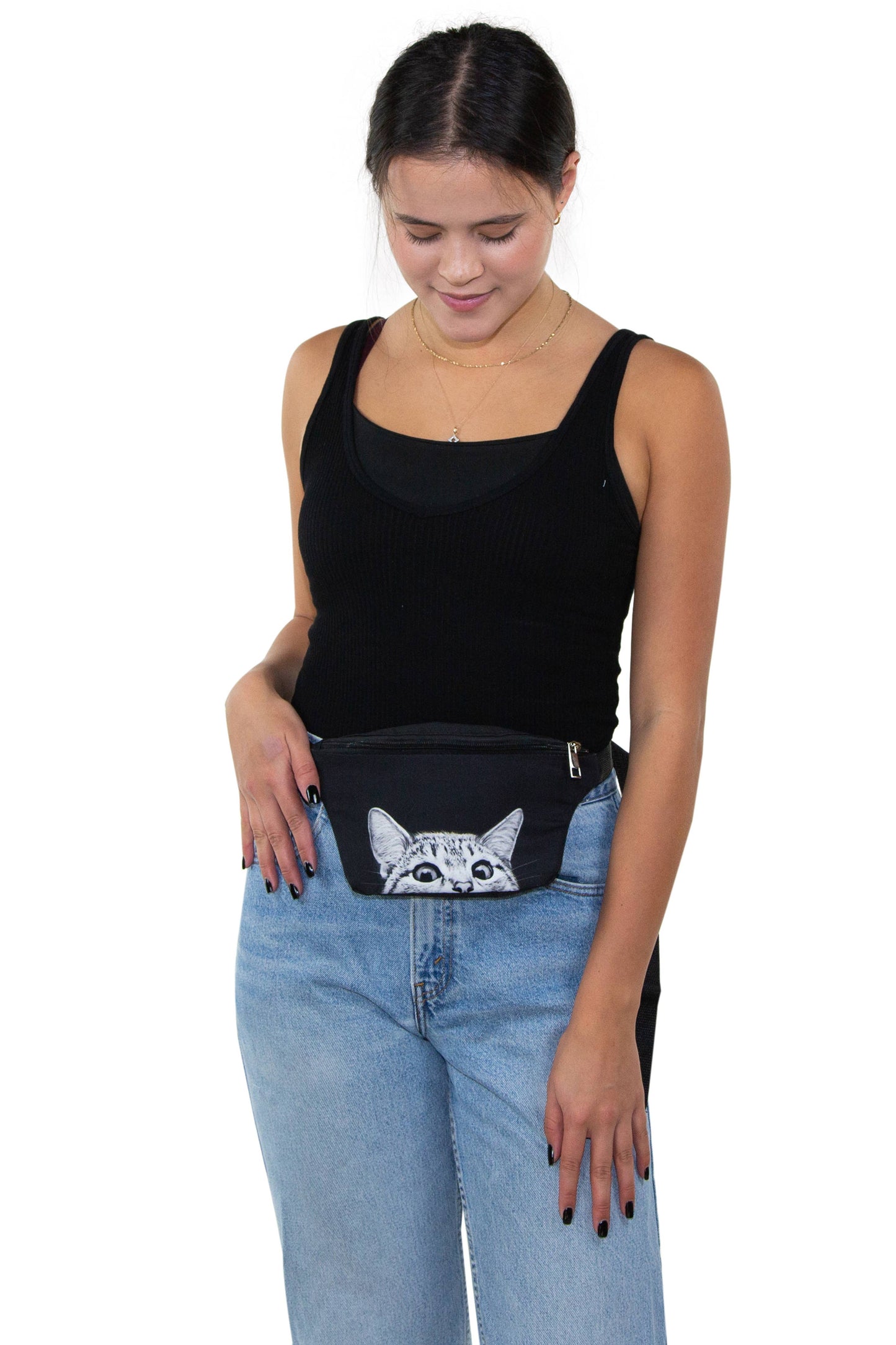 Peeking Cat Fanny Pack