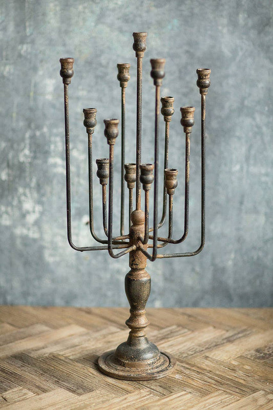 13-Candle Iron Candelabra