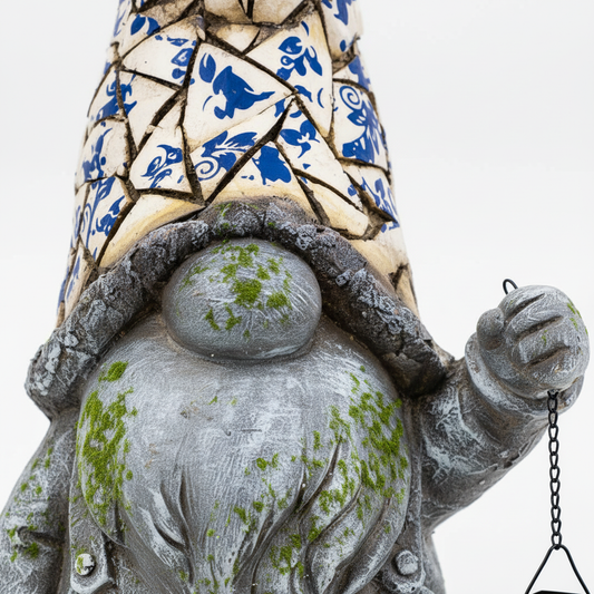Mosaic Gnome - Detail Shot of Hat and Moss