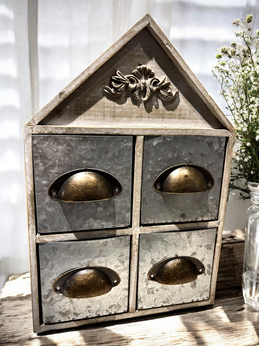 Wood/Metal Cottage Storage Container