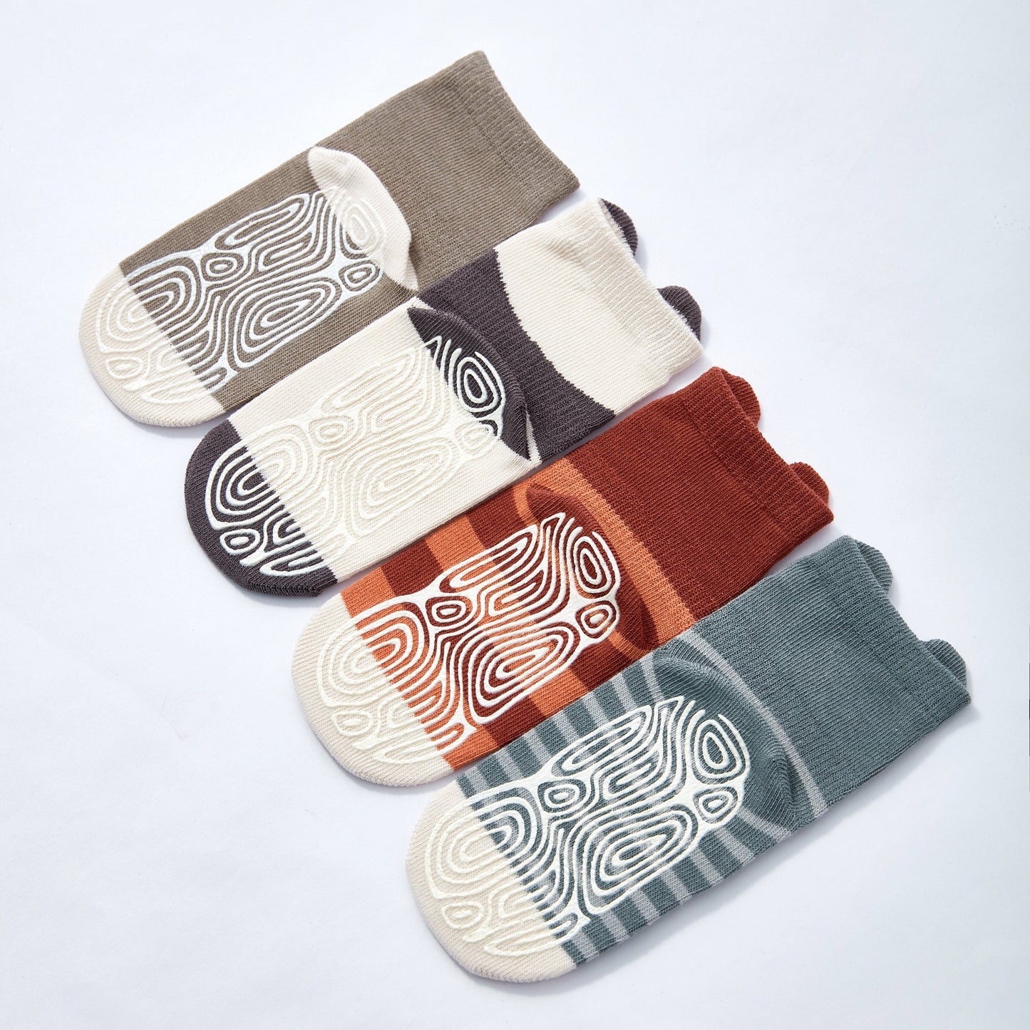 Organic Cotton Stay-On Baby & Toddler Non-Slip Socks (set of 4) - Critter Crew