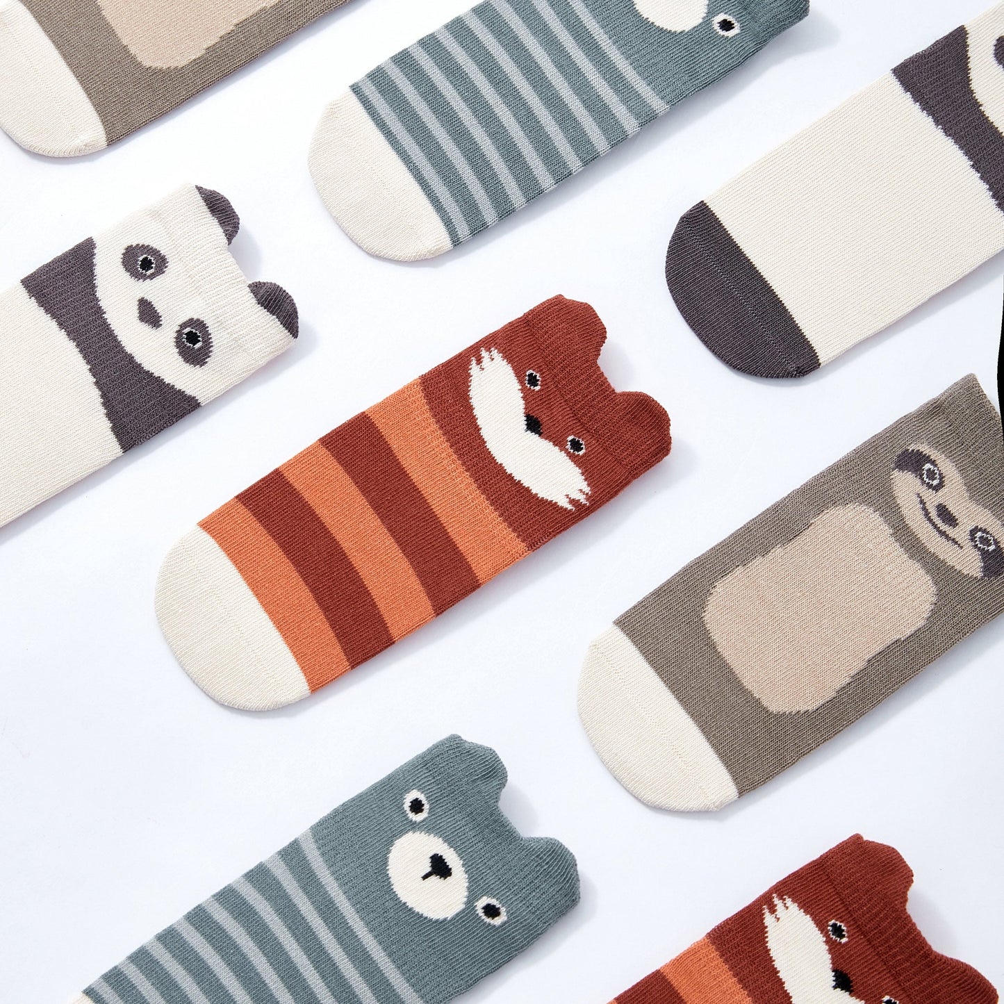 Organic Cotton Stay-On Baby & Toddler Non-Slip Socks (set of 4) - Critter Crew