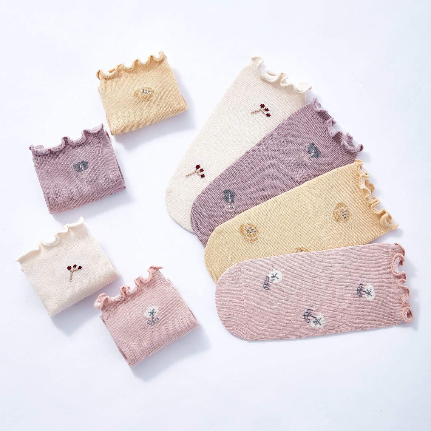 Organic Cotton Stay-On Baby, Toddler, Little Kid Non-Slip Socks (set of 4) - Little Wonder Things