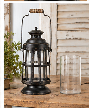 Curtis Island candle lantern with its removable clear