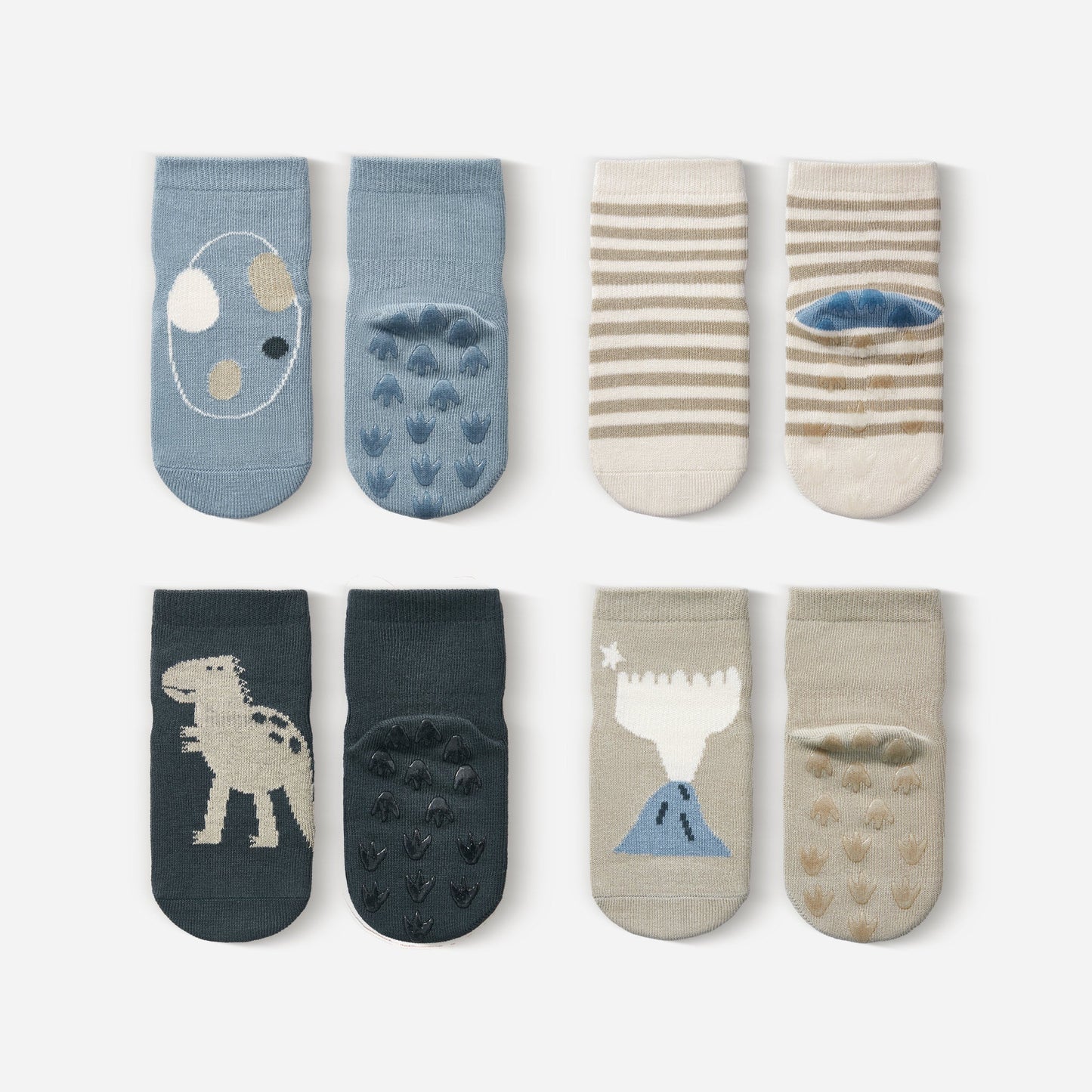 Organic Stay-On Baby & Toddler Non-Slip Socks (4 Pairs)