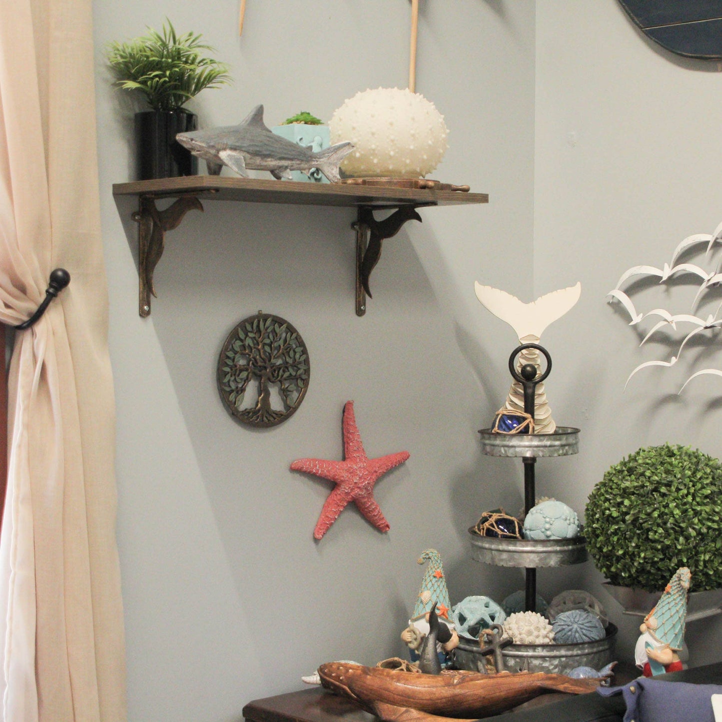 Cast Iron Tree of Life Trivet Antique Gold Finish