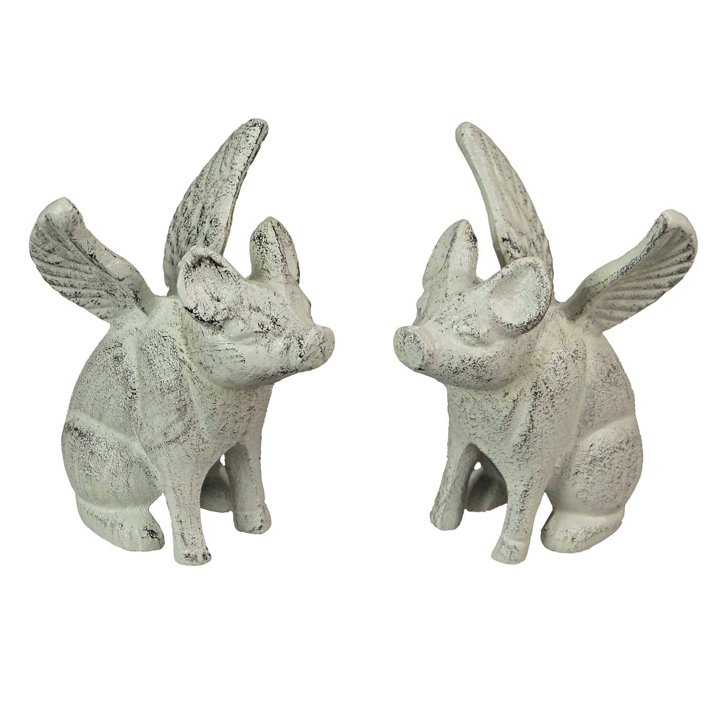 Cast Iron Flying Pig Bookends (set of 2)