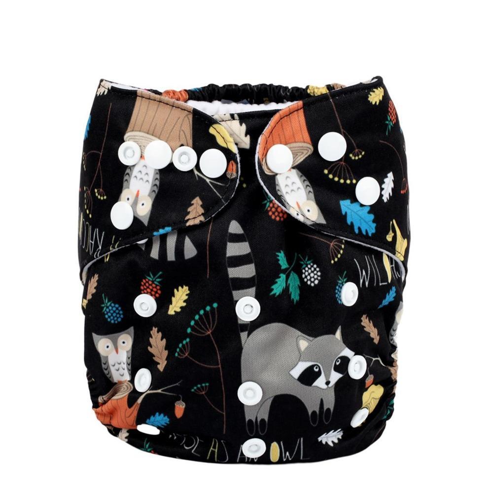 Reusable Pocket Cloth Diapers - Adjustable Waterproof Baby Nappies in Modern Prints