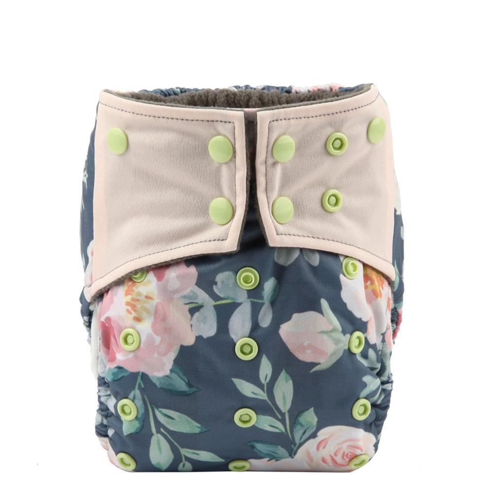 Charcoal Bamboo Reusable Baby Cloth Diapers - Double Gusset, Washable Nappies - Multiple Designs