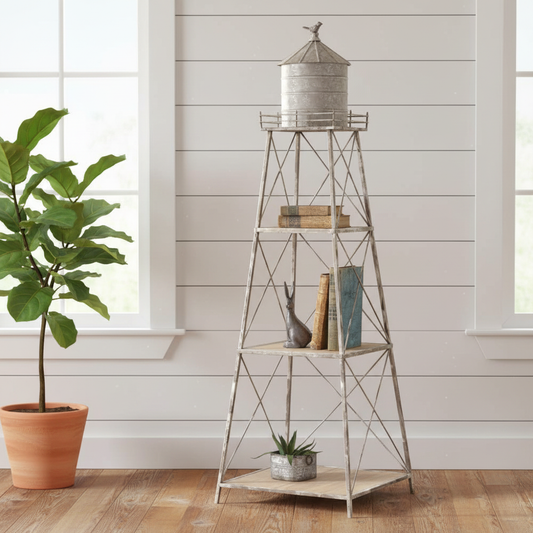 3-Tier Silo Display on Floor in Cottage Setting