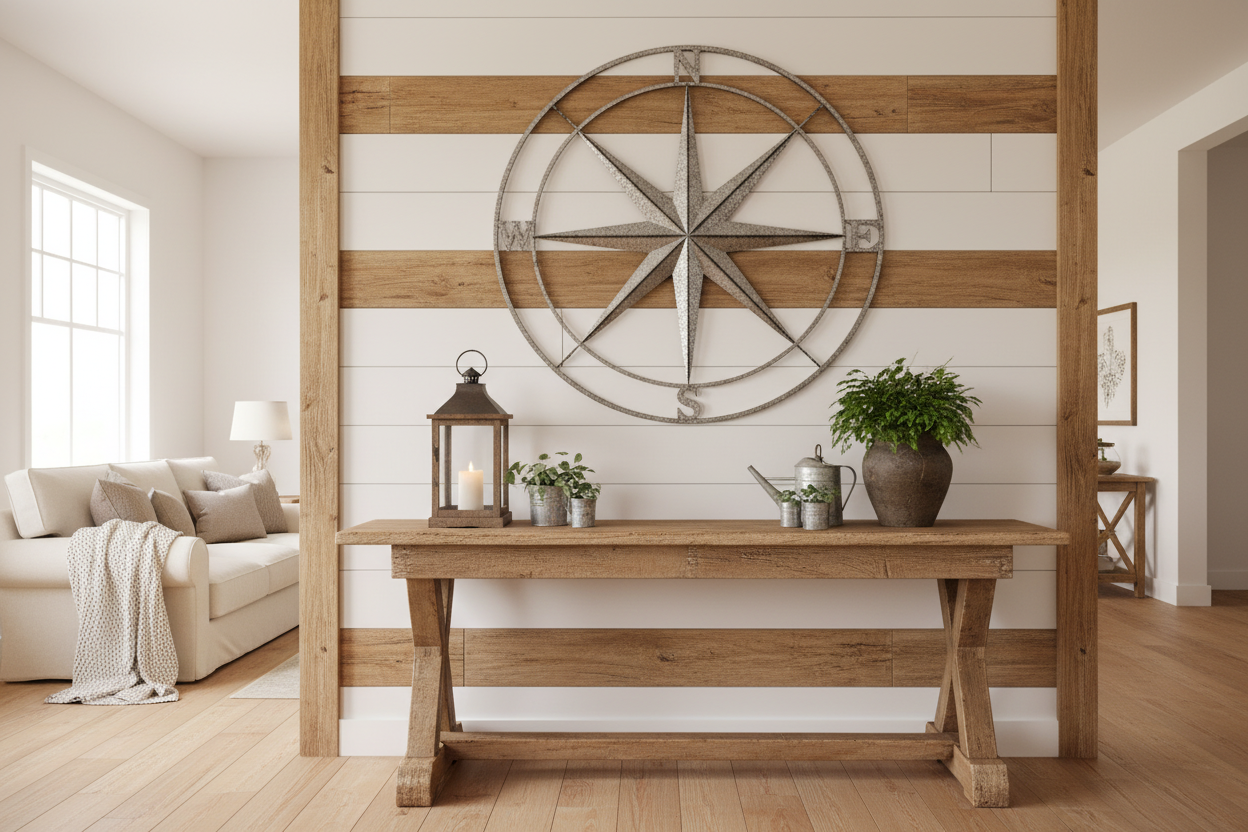 36" Compass - Indoor Rustic Farmhouse