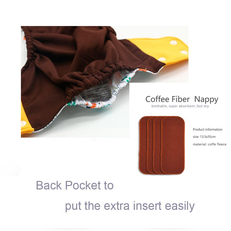 Eco-friendly Reusable Waterproof Diaper - Multiple Designs (Set of 4)