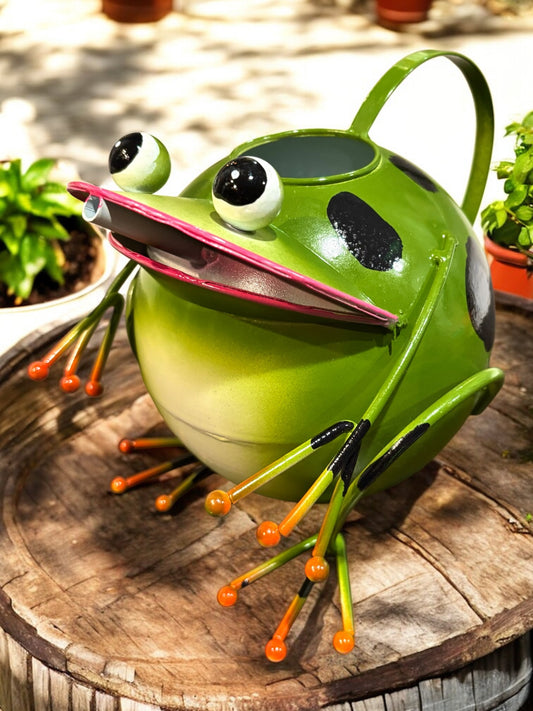 Hand Painted Frog Watering Can