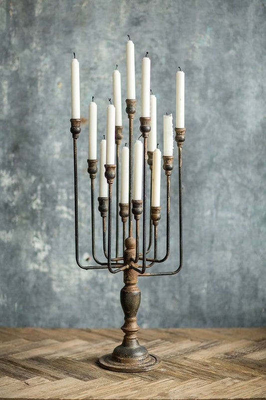 13-Candle Iron Candelabra
