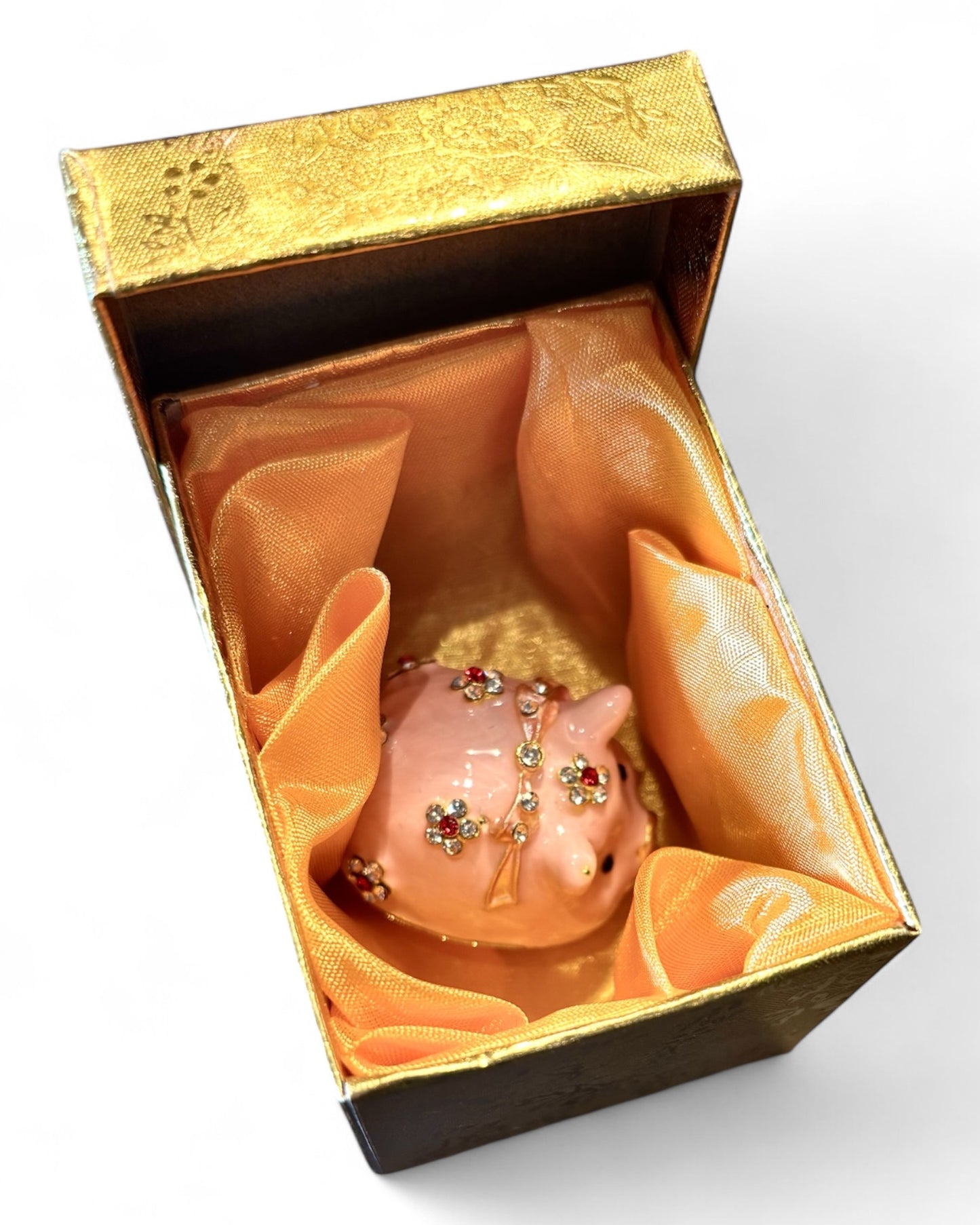 Jeweled Enameled Pig Trinket Box