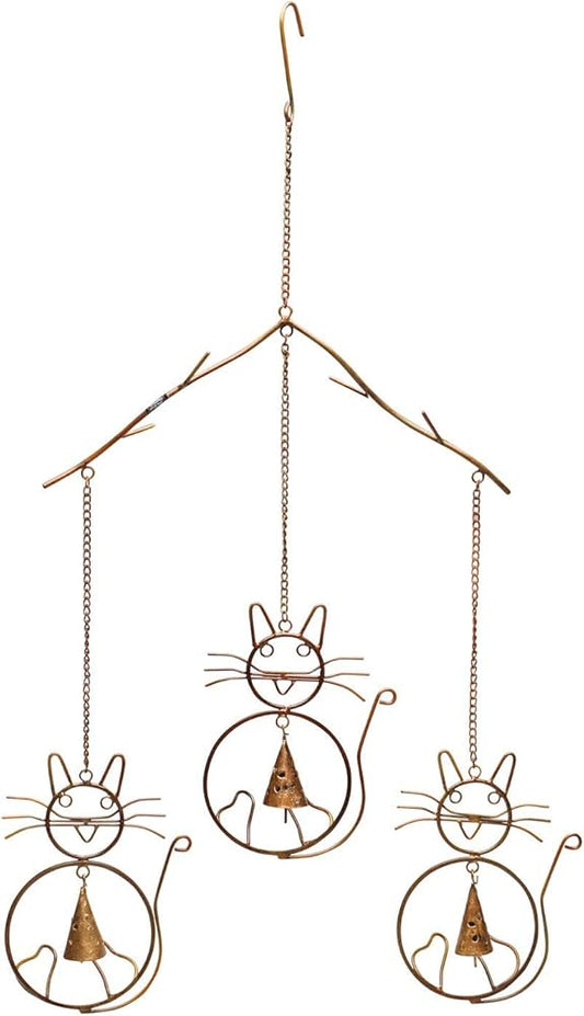 Cats with Bells Wind Chime