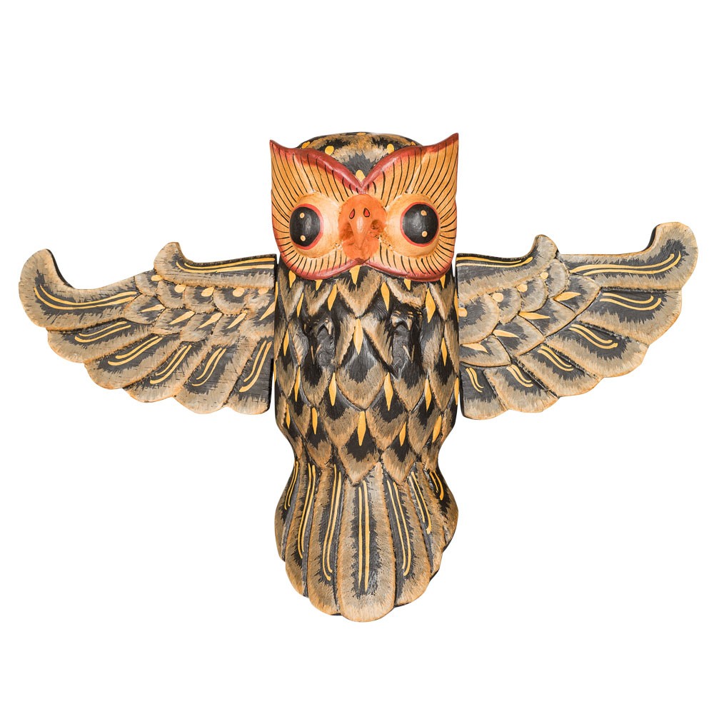 Wooden Flying Owl
