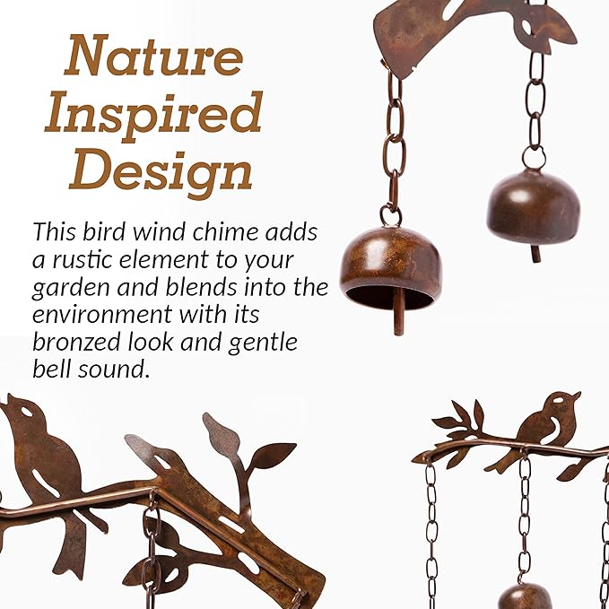 Handcrafted Birds with Bells Windchime