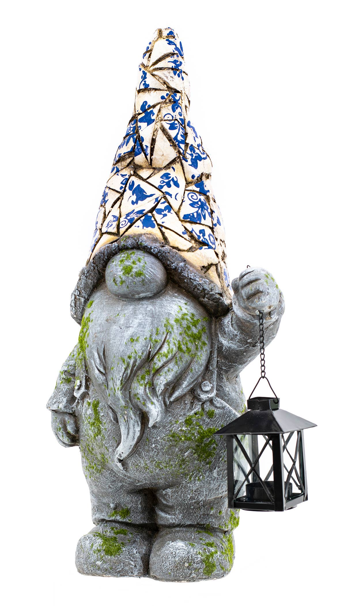 Mosaic Outdoor Gnome w/Lantern