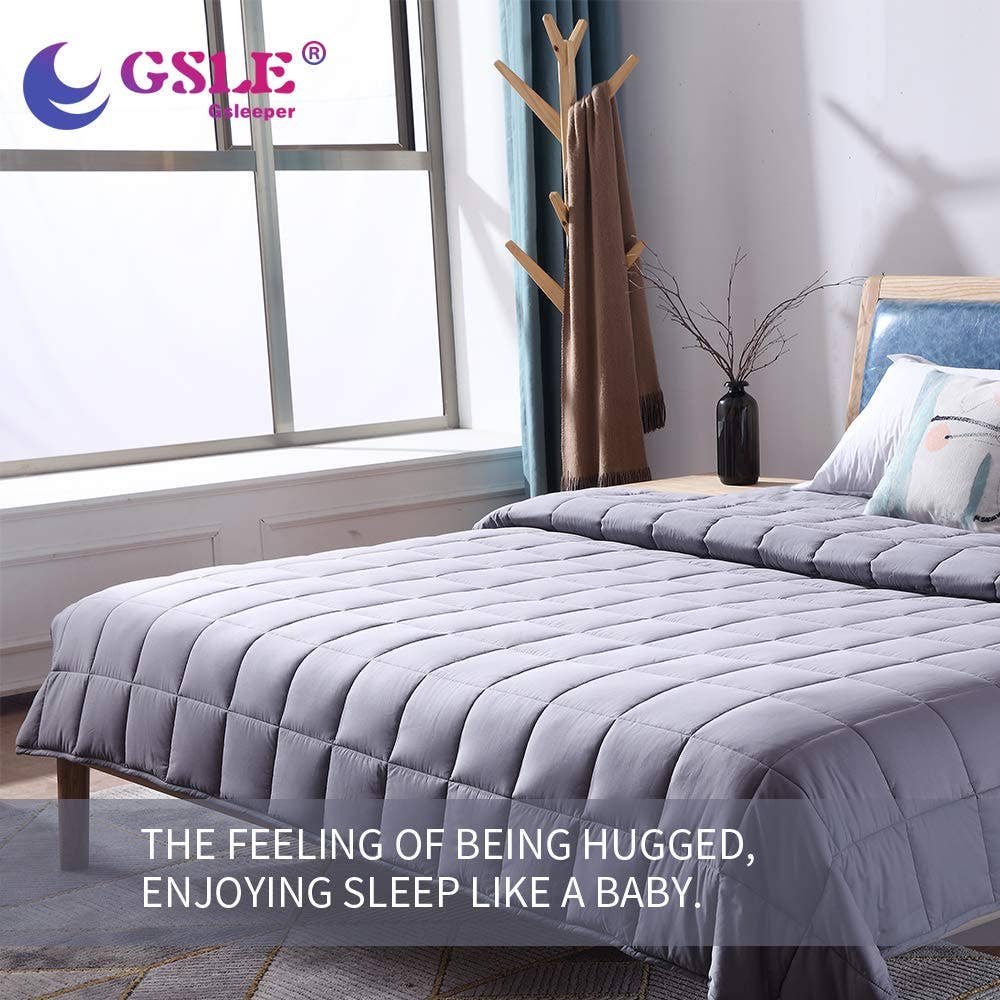 12 Lb Weighted Blanket/Throw Glass Beads with Tote Bag