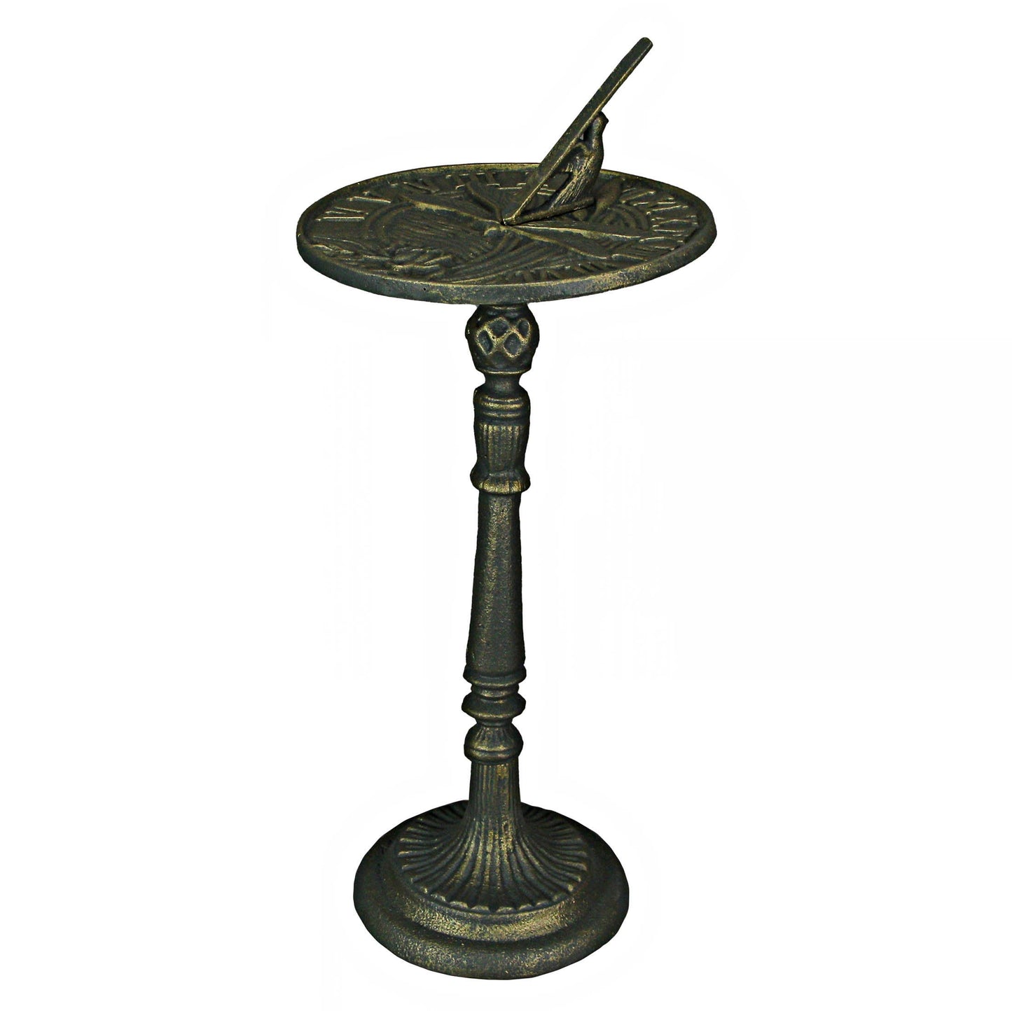 Cast Iron Verdigris Dragonfly Sundial