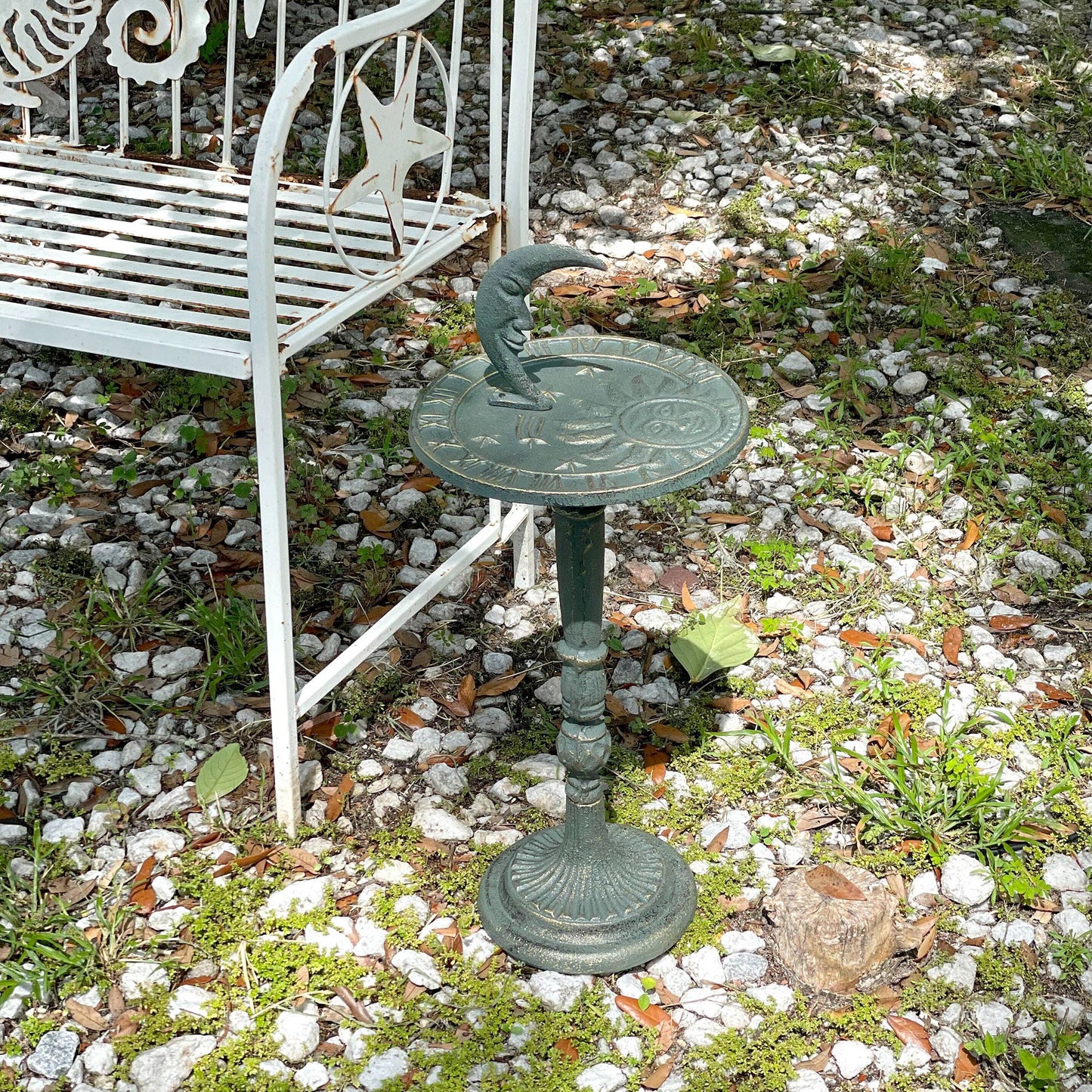 Verdigris Cast Iron Celestial Sundial