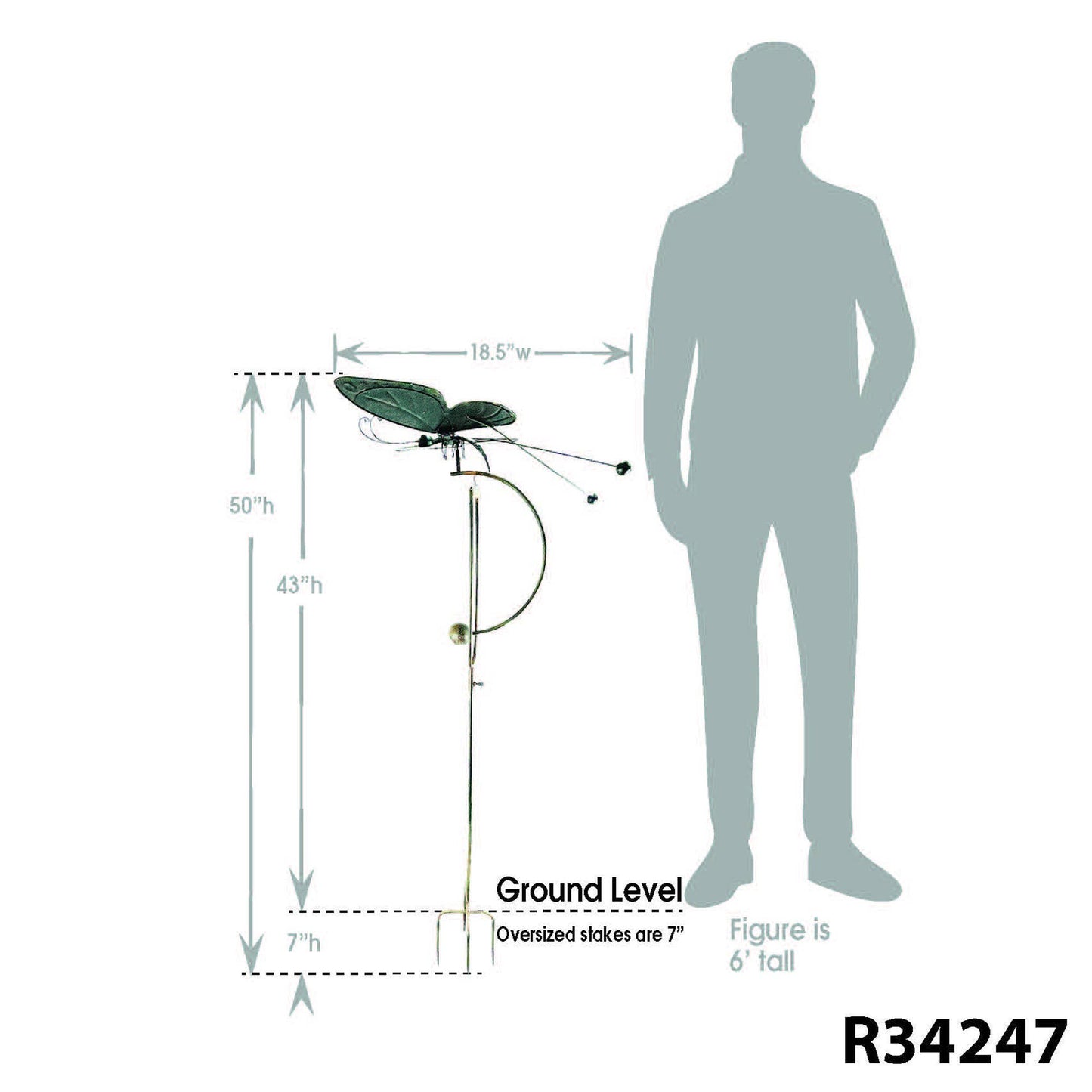 Monarch Butterfly Garden Rocker - 16" Wingspan