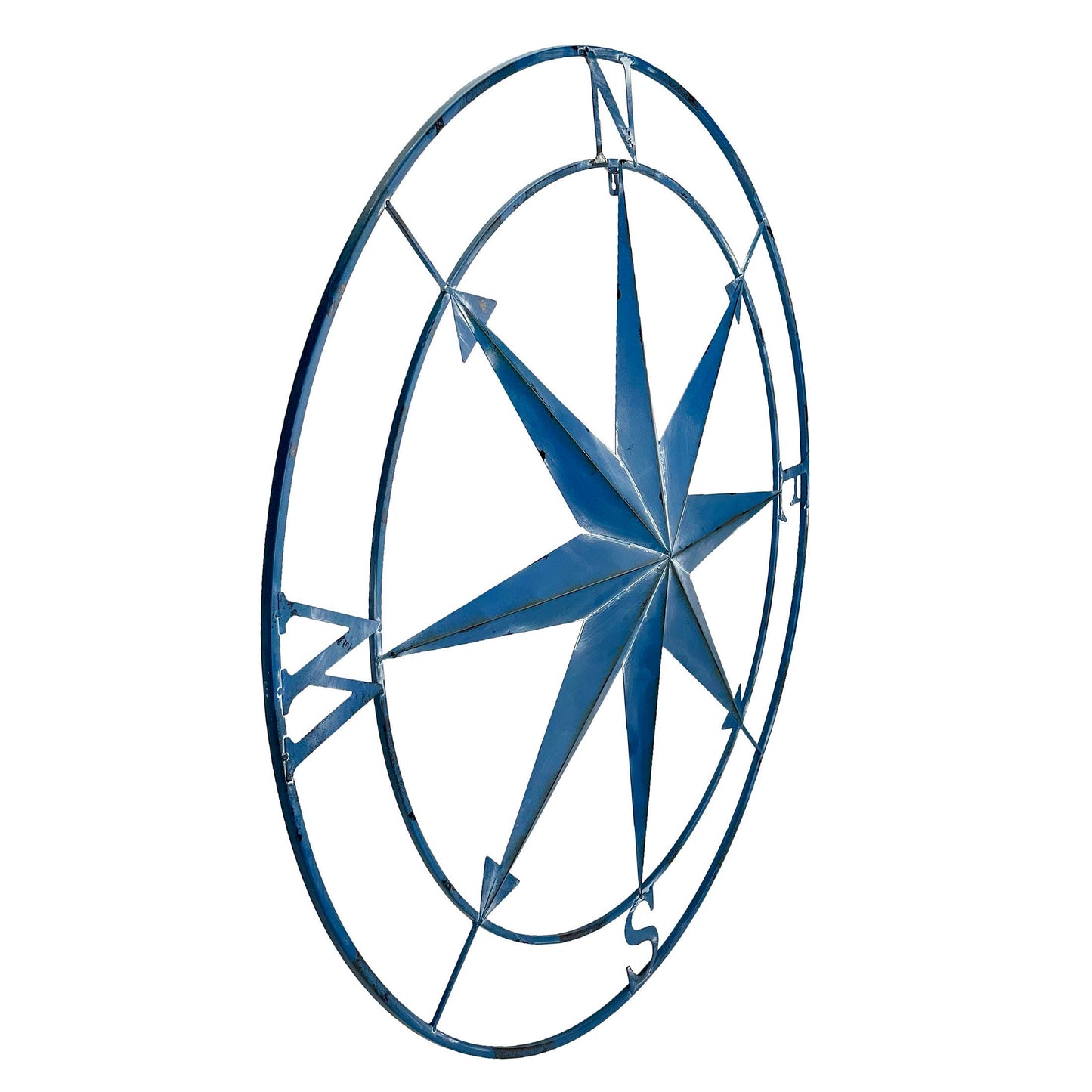 Oversized Indoor Outdoor Metal Compass Wall Sculpture