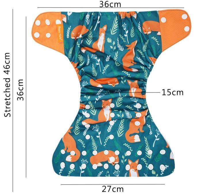 Washable Eco-friendly Reusable Cloth Diapers - Multiple Designs (Set of 4)