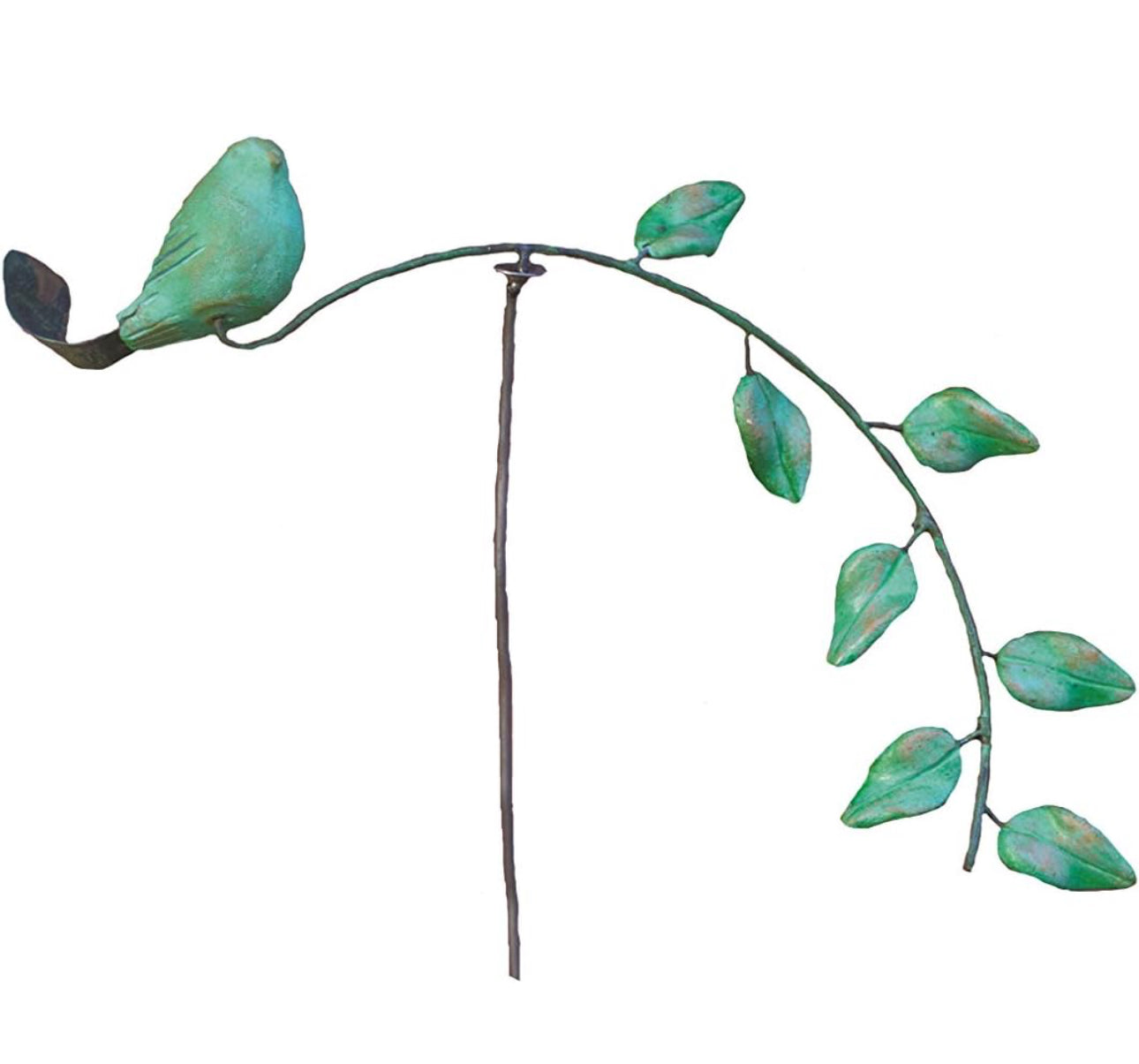 Teal Bird Balancer Garden Stake