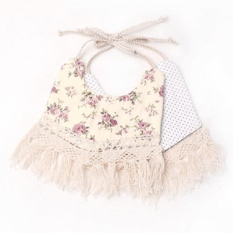 Cotton Linen Tassel Baby Bib & Burp Cloth – Multiple Designs